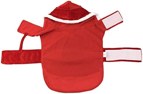 JK Running Santa Christmas Dog Costumes, Santa Claus Riding on Pet Suit Dressing up Clothing for Small Large Dogs Cats Clothes Pet Outfit
