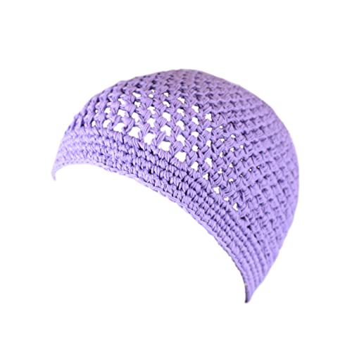 NYFASHION101 Unisex Cotton Knit Kufi Hat Cap, Lavender