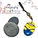Lifetop 4PCS Drilled Small Flat River Rocks for Painting, 1.5"-2.0" Craft Rocks for Painting, Plain Pebbles Art, River Rock Pendants,DIY Rocks