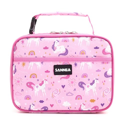 Insulated Lunch Bag for Children/Teens/Kids - Lunch Box for Daily Office Work School Outdoor Activities - Reusable Leakproof Cooler Bag Picnic Zipper Organizer-Unicorn Pink