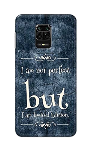 Image of Printed Hard Back Cover Case for Mi Redmi Note 10 Lite Back Cover (I Am Not Perfect I Am Limited Edition) -1803