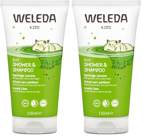 Image of Weleda Lively Lime Kids 2 In 1 Shampoo and Body Wash, 150 ml (Pack of 2)