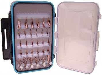 Wild Water Fly Fishing Premium Dry and Nymph Assortment, 66 Flies with Large Fly Box for Trout and Panfish