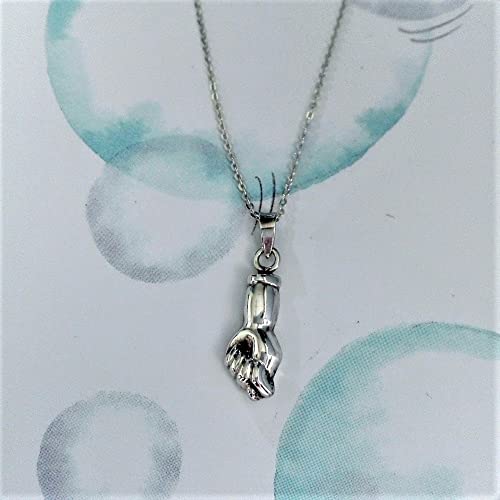 Alylosilver Collana con Ciondolo Amuleto con Pugno...