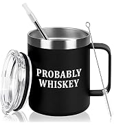 Qtencas "This Is Probably Tito's" Insulated Wine Tumbler - 12oz Stainless Steel, Vodka Gifts, White
