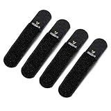IDOGEAR Tactical Fastening Binding Strap Hook & Loop Reusable Strap (Black, Small(4 pcs)
