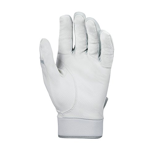 Louisville Slugger luvas de rebatida genuínas para adultos – médio, branco