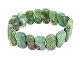 Armband mit Stretchband budawi® - Rubin Fuchsit Edelstein Armband Stretcharmband Schmuck Rubin mit Fuchsit