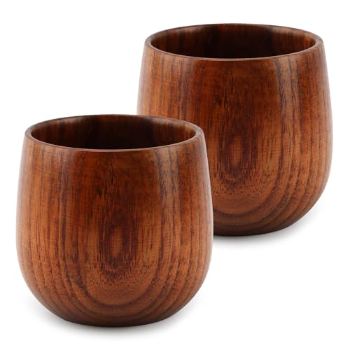 Yonderfume Wooden Bourbon Drinking Glass, Old Fashioned Glass, Whiskey Tumbler Glasses, Bourbon Gifts for Men, Dad, or Brother (2 pcs)