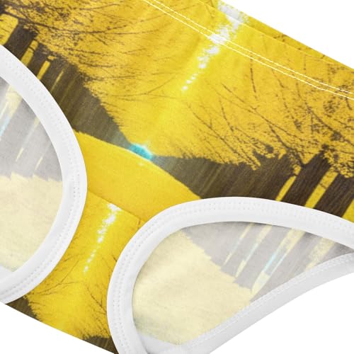 Golden Ginkgo Trees Girls Underwear Toddler 2t Cotton Panties Little Girl Personalized Briefs Kids Undies4