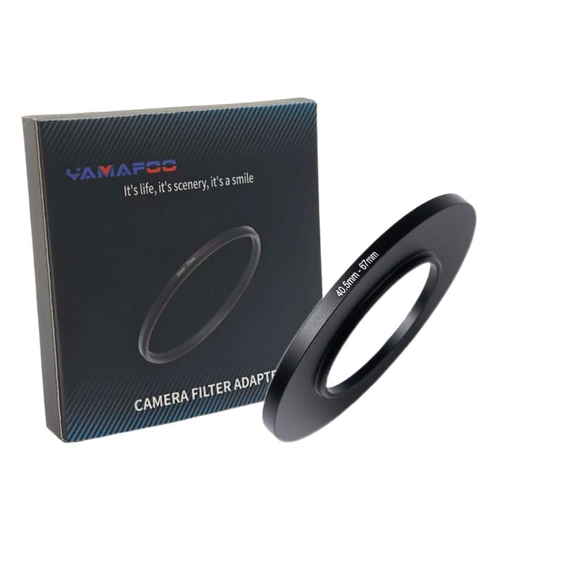YAMAFOO 40.5mm to 67mm Step-Up Ring/Step Down Rings Filter Adapter for All Brands UV ND CPL Metal Ring Step-Up Rings Adapter Filter,Black (40.5-67)