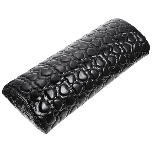 IFANLANDOR Love-heart Hand Pillow Poduszka Do Dłoni Do Manicure z Wygodną Podpórką dla Nadgarstków Wykonana z Wysokiej Jakości PU Czarny z Serduszkiem