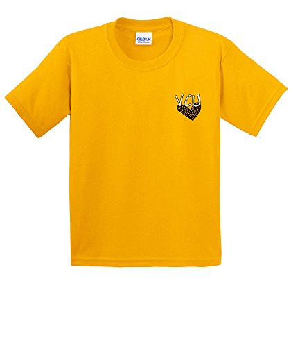 NCAA Youth Patterned Heart Short Sleeve Cotton T-Shirt