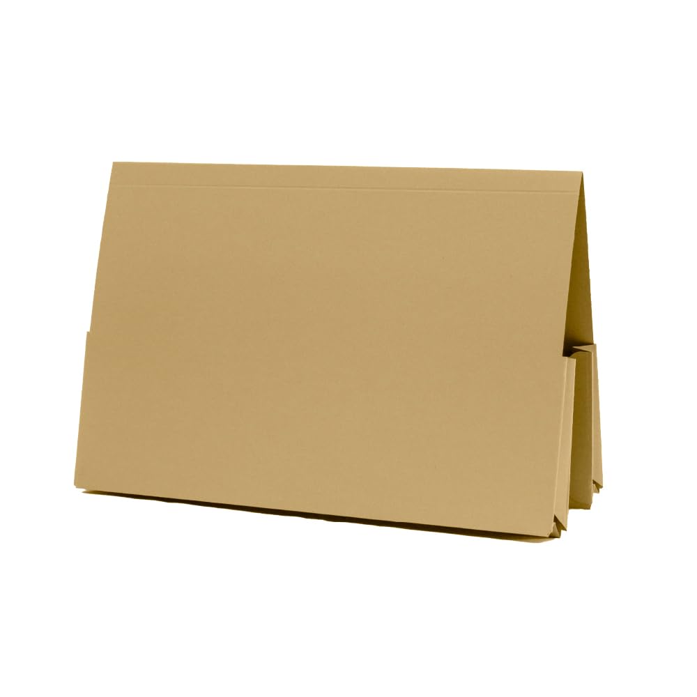 Exacompta Guildhall Legal Double Pocket Wallet Foolscap Buff Pack 25