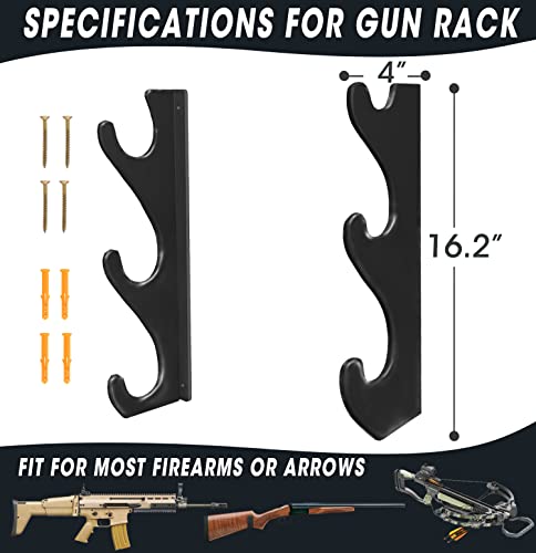 Updated Version Soft Silicone-Coating Surface Indoor Gun Rack Rifle Storage Holds 3 Firearms Tactical Wall-Mounted Horizontal Wall Storage Display Holder Hardware Included #TOP1