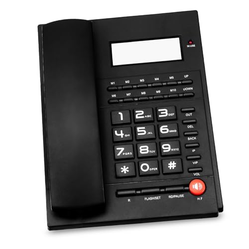 Téléphone Fixe à Volume Réglable Grand Écran et Affichage de L'appelant