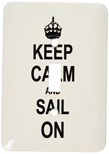 Bateau capitaine marin interrupteur mural Keep Calm and Sail On 3dRose