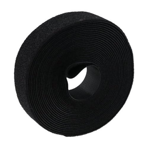Image of 1 inch x 16' Hook & Loop Power Fastener Rolls,Black Double Sided Self Adhesive Interlocking Tape Rolls,Black Sticky Back Strip Tape Fastener for Home Office School Car and Crafting Organization