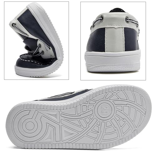 Image of DADAWEN Boys Girls Dress Shoes Boat Shoe Slip on Loafers Casual School Shoes (Toddler /Little Kid /Big Kid)