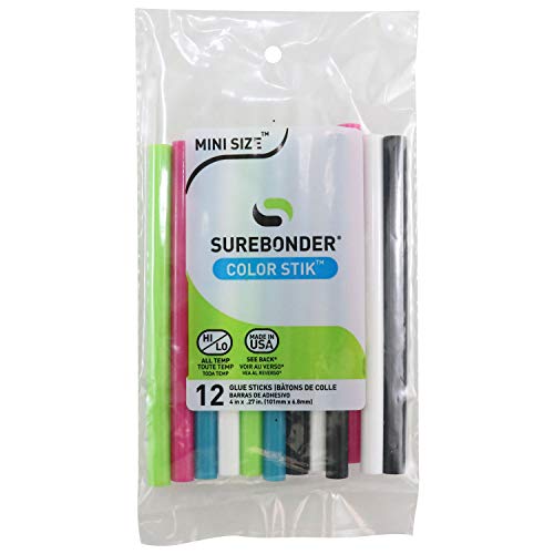 Surebonder Mini All Temperature Colored Glue Stik-12 Glue Sticks-4