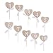Produktbild Sharplace 10pcs Flaggen Leinwand Herzen Hochzeit Tischnummern Zahlen 1-10 Rustikale Tischdekoration
