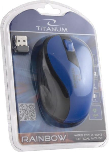 Esperanza Titanum Rainbow 3D TM114 Wireless Mouse in retail packaging