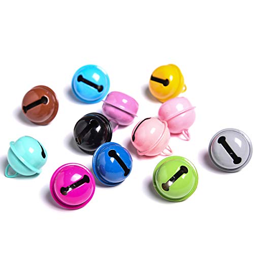 Christmas Crafts Bells Jingle Bells,Ikammo 22Mm Big Bells Diy Bells For Diy Bracelet Anklets Necklace Knitting/Jewelry Making(Colorful,30Pcs) #TOP2