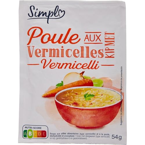 Soupe poule aux vermicelles SIMPL, le sachet 54g idéal pour vos déjeuners rapides au bureau