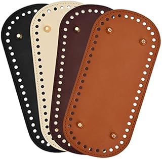 Zsanhua 4 Pack Bag Bases for Crochet, 22x10cm Crochet Bag Bottom Base, Pu Leather Bag Bottom Hand-Woven Bag Base for Bag Making Handbag DIY Bottom Pad