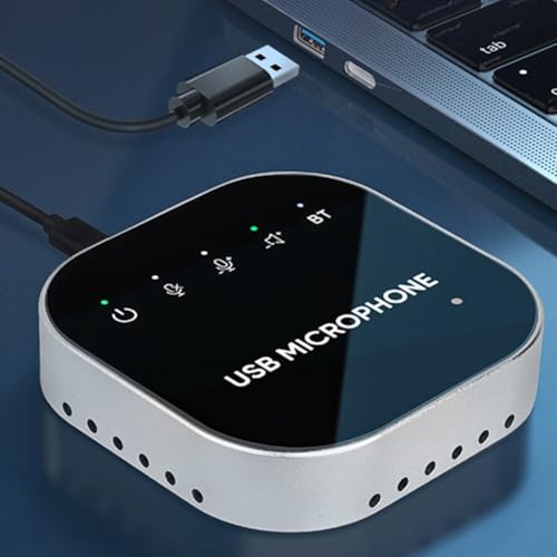 FUANA Microfono vivavoce USB per conferenze con altoparlante integrato, pannello touch mute e controllo del volume, suono omnidirezionale per uso desktop PC portatile