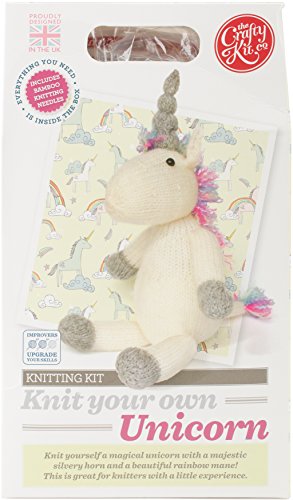 Crafty Kit Company Knit Your Own Unicorn Kit - a complete knitting set including bamboo needles and toy stuffing; perfect for the unicorn fanatic in your life!