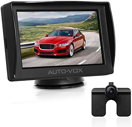 AUTO-VOX M1 Car Reversing Camera Kit Rearview Backup Camera IP68 Waterproof Night Vision, 4.3” TFT LCD Rear View Monitor Parking Assistance System with One Wire Easy Installation
