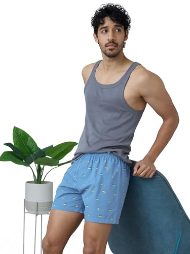 Image of XYXX Men's Remix Regular Fit Cotton Printed Boxer with Dual Pocket & No Marks Waistband (Pack of 2)