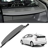 Caartonn Cargo Cover Compatible with 2010-2015 Toyota Prius Base Trunk Retractable Cargo Luggage Security Shade Cover Shield Gray(Does Not Fit Prius V or C Models)