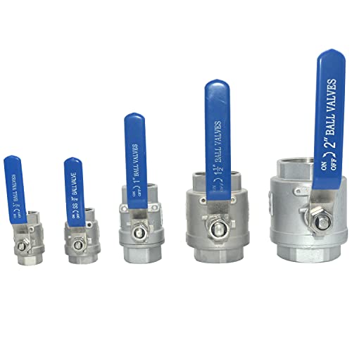Image of DAN SPEED 3 /4 inch NPT Female 316 Stainless Steel Full Port Ball Valve Vinyl Handle WOG1000 (3 /4 inch)
