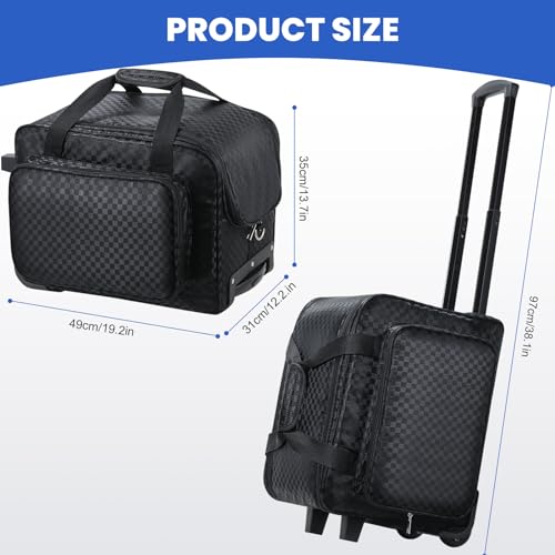 Speaker Bag Soft Padded with Wheels Compatible with QSC K8 / K8.2 / PartyBox On The Go/Spark Live / IRX108 / Authentics 500, Rolling Speaker Soft Case Roller Bag with Multi-pocket & 2 Fix Straps