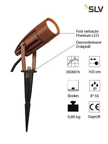 Lampada A Picchetto LED SLV Per Esterni - 6W 400lm 3000K IP55, Illuminazione Giardino E Terrazza - Foto 3