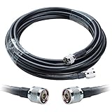 Lysignal 75-7 Low Loss Coaxial Cable N Male to N Male Connectors for Cell Phone Mobile Signal Repeater Booster Amplifier Antenna (9.8)
