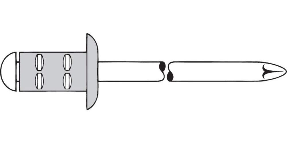 0007693273208 - Pack de 1000 remaches ciegos (aluminio, 3.2 x 8 mm)