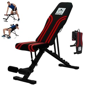 Adjustable Weight Bench – Professional Grade Fitness Equipment for Full Body Workout. Larger Size, Heavy-Duty Steel Construction, 8-Position Backrest, Foldable Design, Ready to Use