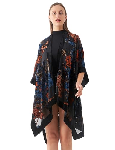 Image of MJ SERECA Women's Casual Long Velvet Kimono