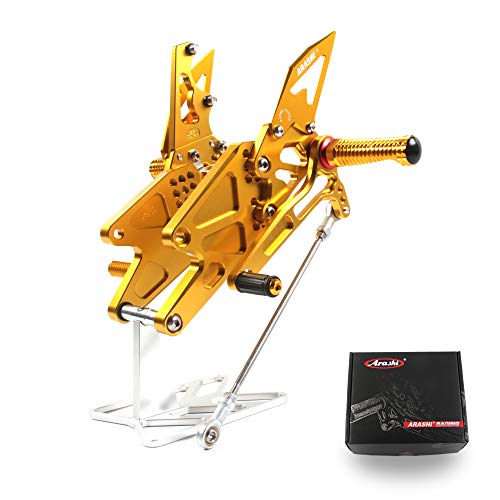 Commandes reculées MT03 réglables en alu CNC or pour optimiser votre position de conduite