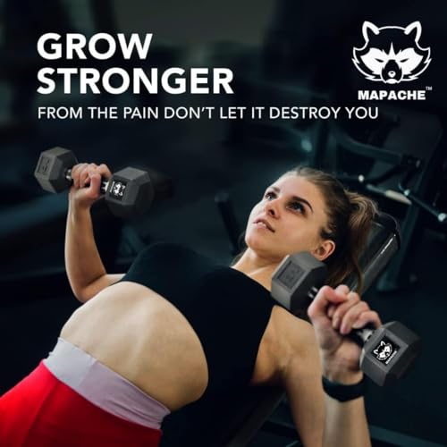 Image of Mapache Dumbbells Set for Home Gym, 10 kg Dumbbells Set of 2, Fitness Gym Dumbbell set for Home Workout, Anti-Skid Rubber Dumbbell Set, Weights for Workout (12.5Kg Pair)