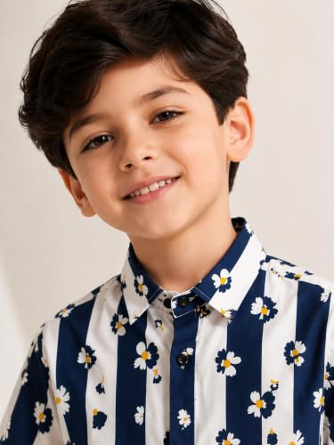 Image of RICH COPPER Fashionable Cotton Printed Half Sleeve Casual Shirt for Men Featuring Lightweight Fabric and Modern Design