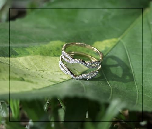 Dazzlingrock Collection Round White Diamond Split Shank Enhancer Guard Wedding Ring (0.35 ctw, Color I-J, Clarity I1-I3) in Solid Gold3