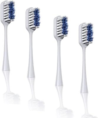 4-Pack Pop Sonic Replacement Toothbrush Heads - Compatiable w/Go Plus - Toothbrush Head w/Super Soft Dupont Tynex Nylon Bristles