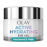 Olay Active Hydrating Eye Gel, Fragrance-Free, Anti-Aging Eye Cream with Hyaluronic Acid and Niacinamide, 0.5 oz