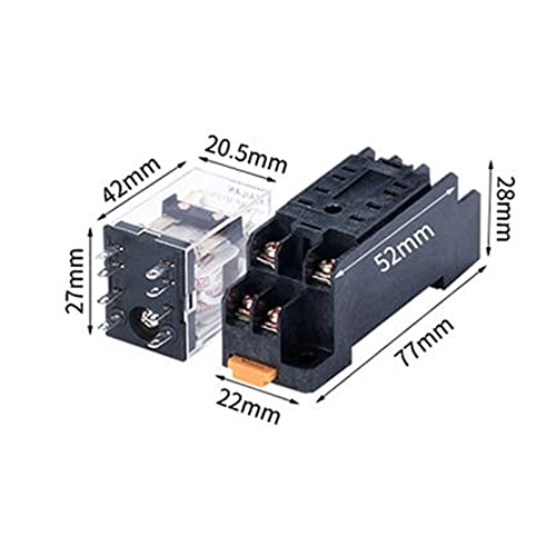 Relé electromecánico MY2NJ DC 24V para sustitución rápida en paneles eléctricos DPDT 4