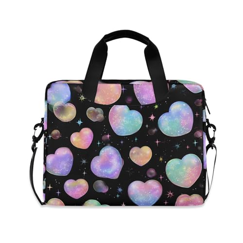 Maletín para portátil multicolor Rainbow Heart 15.7 pulgadas