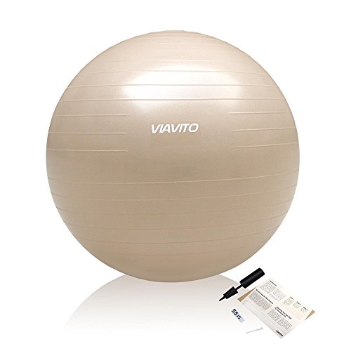 VIAVITO Gymnastikball, 500 kg, bruchsicher, 55 cm, Champagner